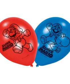 6 BALLONS LATEX SUPER MARIO