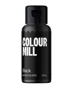 Colour Mill Aqua Blend Black 20 ml – Colorant alimentaire noir intense à base d’eau