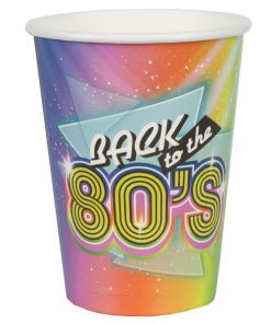 10 GOBELETS 80’S MULTICOLORE 27CL